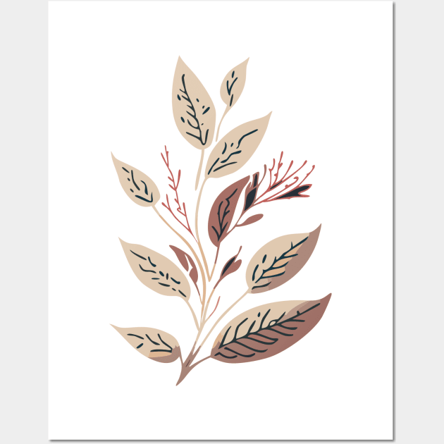 botanical sketch of leaves Wall Art by goingplaces